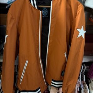 Orange Star Bomber Jacket